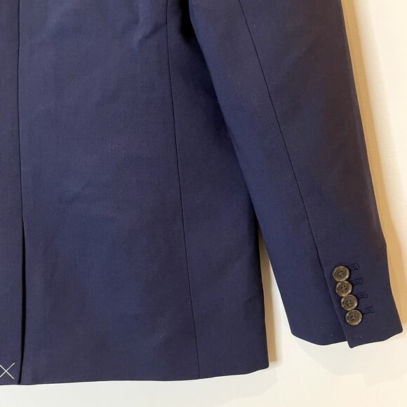 J.Crew Vivienne Blazer Italian Stretch Merino Wool Blend Office Exec CI618 Navy - Picture 10 of 16